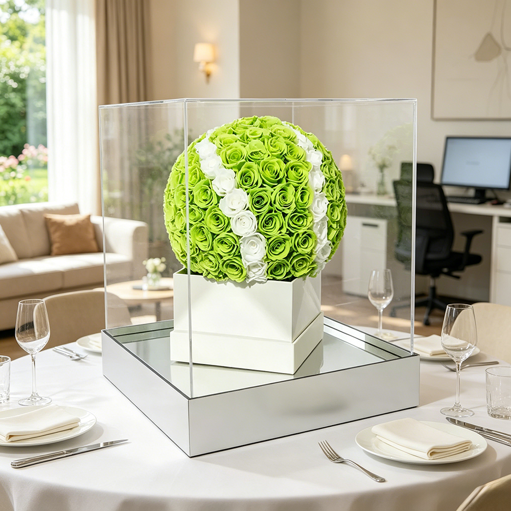 Flowerva Tennis Ball Silhouette Display Premium Decor