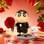 Flowerva Crayon Shin-chan Rose Keepsake Figurine Premium Decor