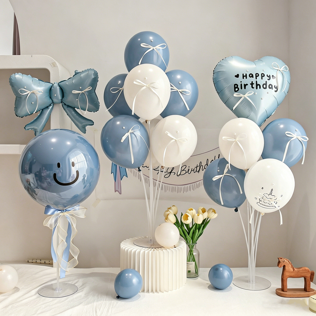 Flowerva French Romantic Birthday Balloon Table Decoration Party Ornament