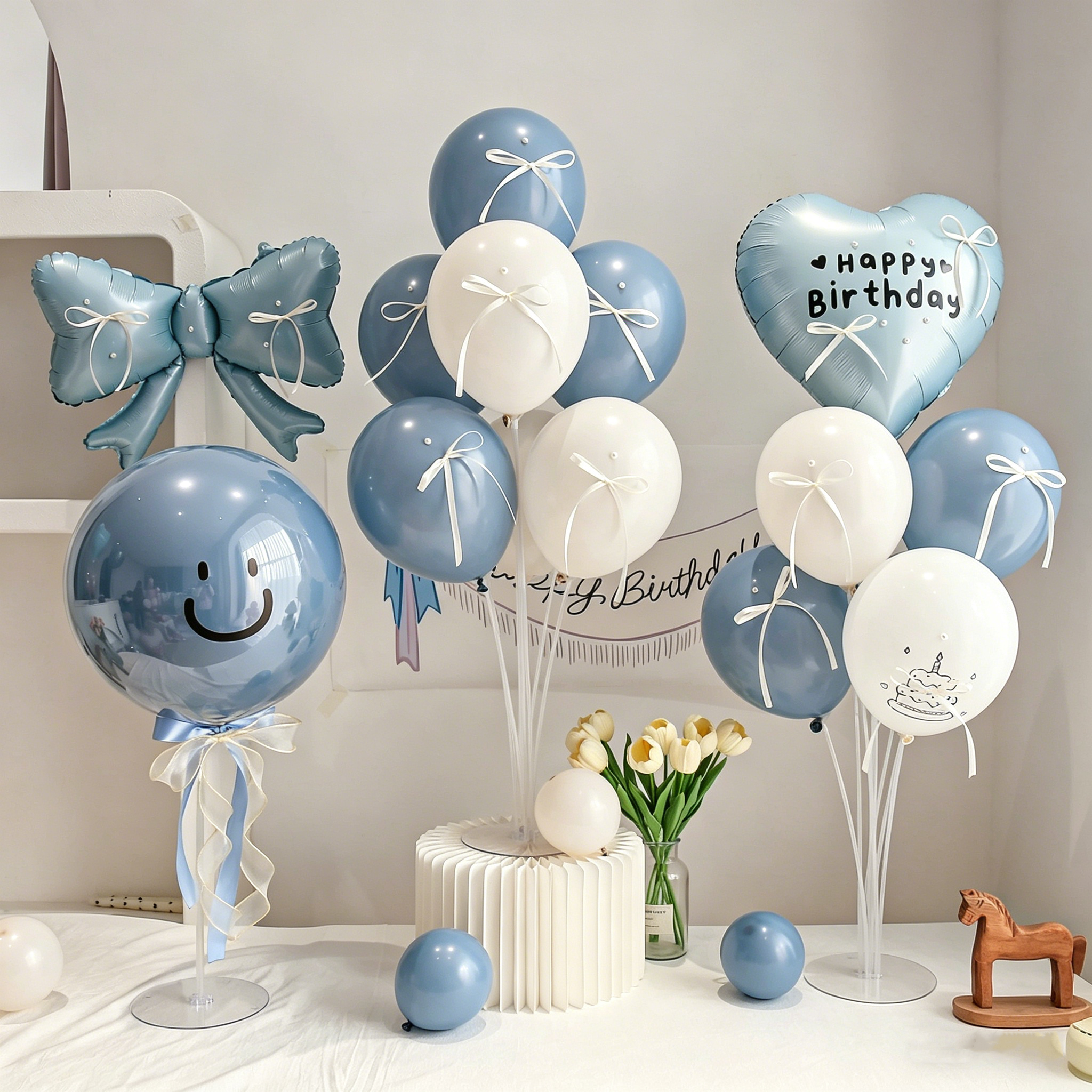 Flowerva French Romantic Birthday Balloon Table Decoration Party Ornament
