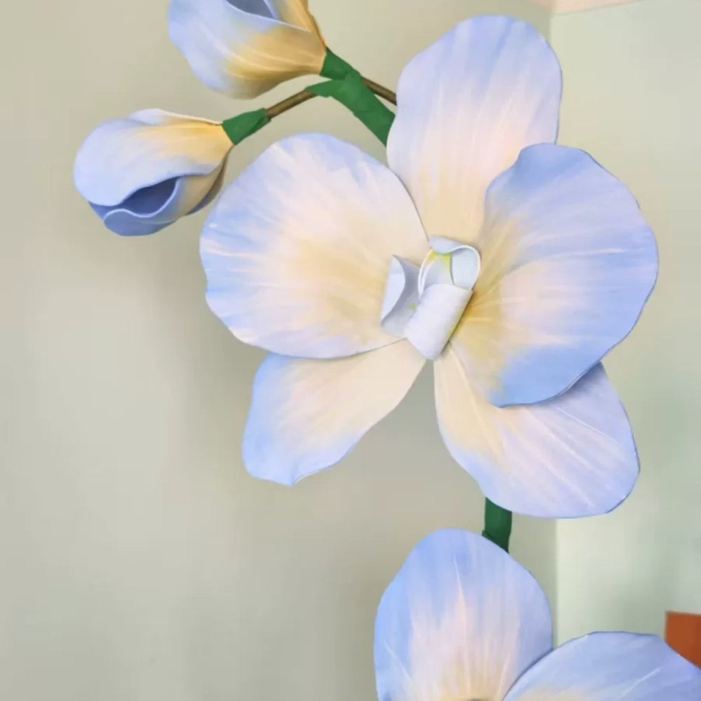 Flowerva Blue Orchid Chromatic Gradient Premium Decor