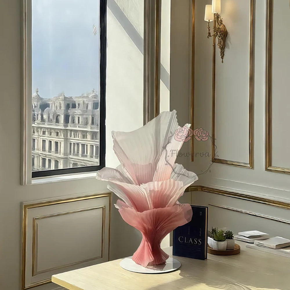 Flowerva Aura Pleat Sculpture Collection Table Flower