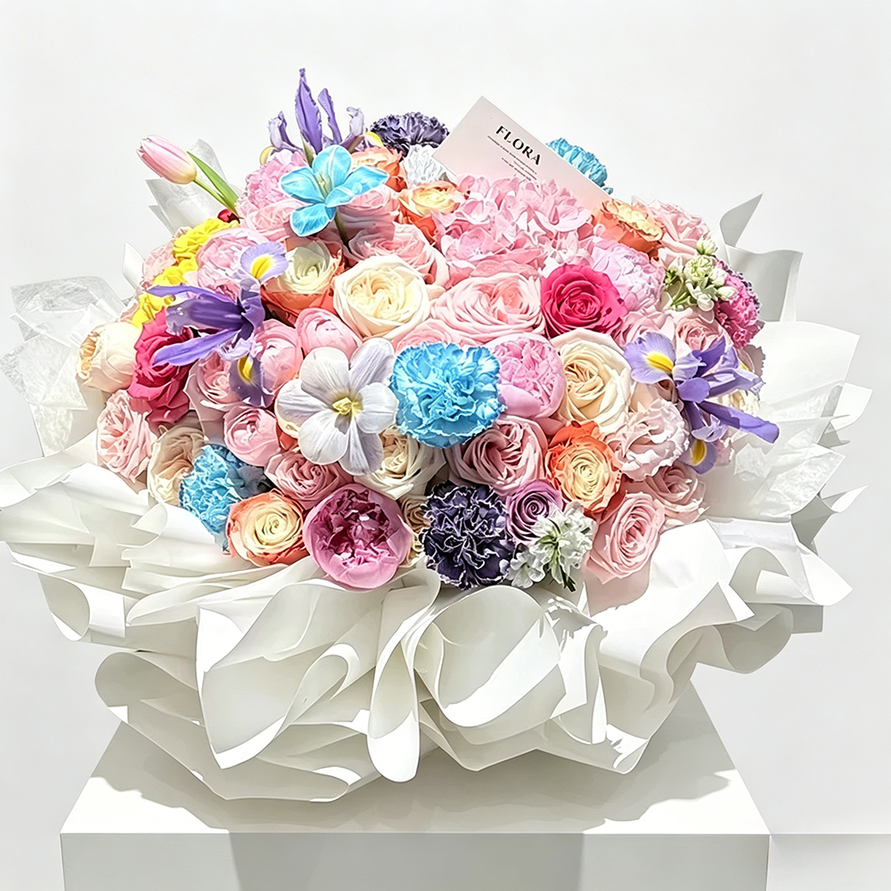 Flowerva Garden Mosaic Bloom Bucket Premium Decor