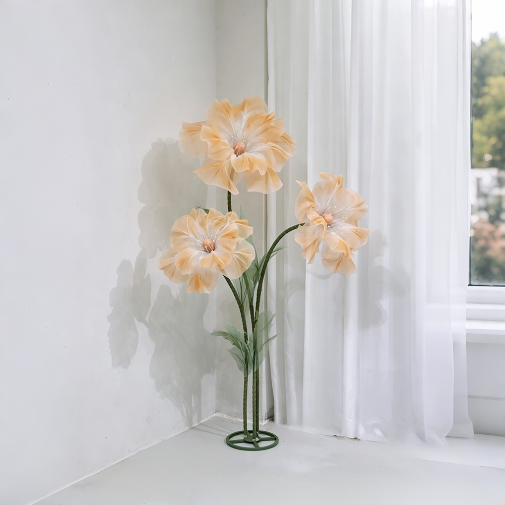 Flowerva Sheer Standing Petal Sculpture Premium Decor