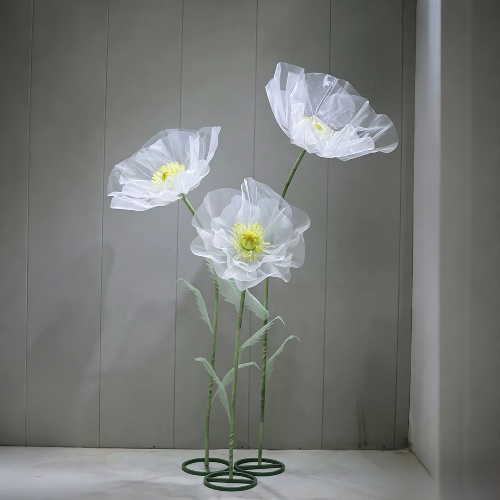 Flowerva Sheer Petal Sculpture Premium Decor