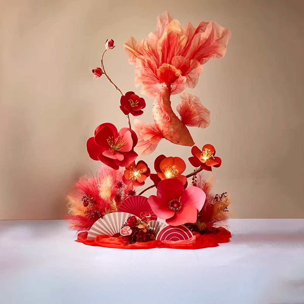 Flowerva Warm Tone Koi Spatial Set Premium Decor