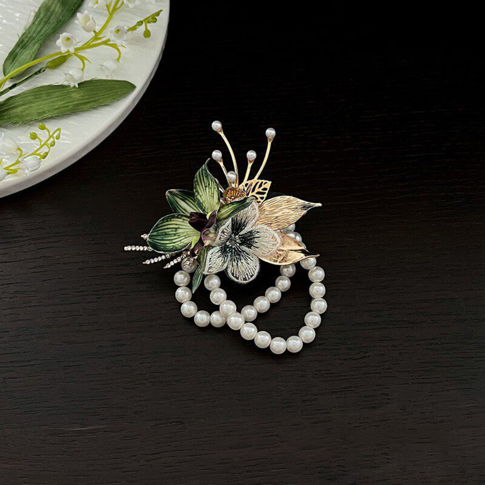 Green Orchid Magnetic Boutonnière