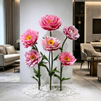 Flowerva Coral Peony Bloom Premium Decor