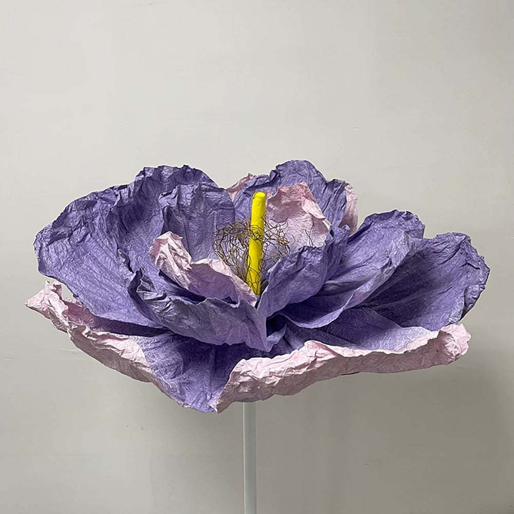 Flowerva Purple Crinkle Contour Premium Decor