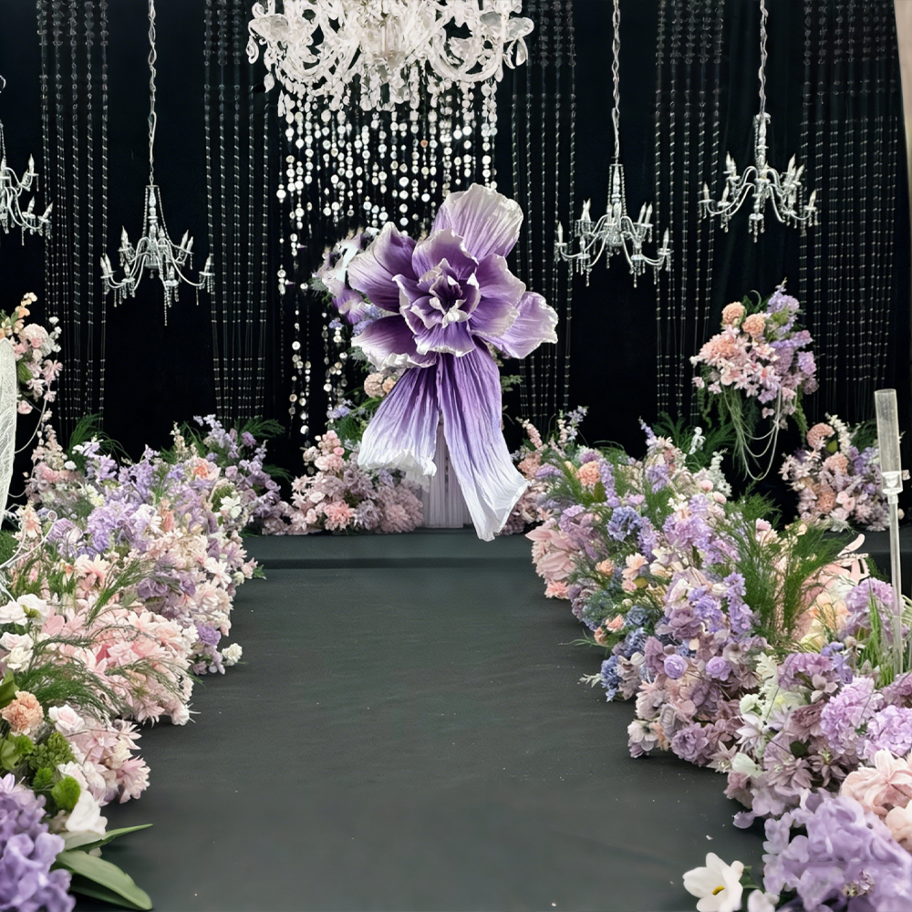 Flowerva Couture Crinkle Purple Art Installation