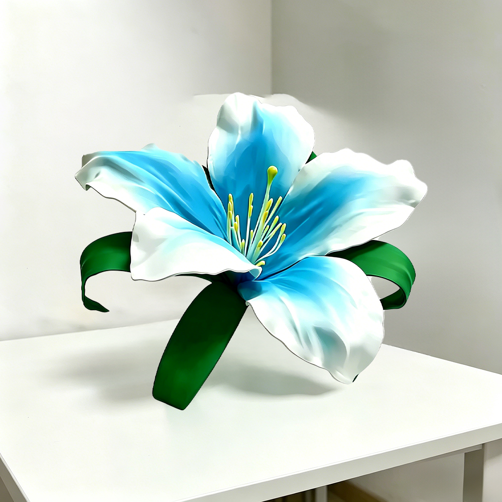 Flowerva Azure Whisper Premium Decor