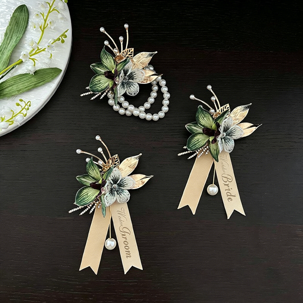 Green Orchid Magnetic Boutonnière