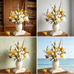 Flowerva Rustic Everlasting Vase Arrangement Premium Decor
