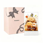 Flowerva Preserved Carnation Acrylic Mirror Box Premium Decor