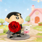 Flowerva Crayon Shin-chan Rose Keepsake Figurine Premium Decor