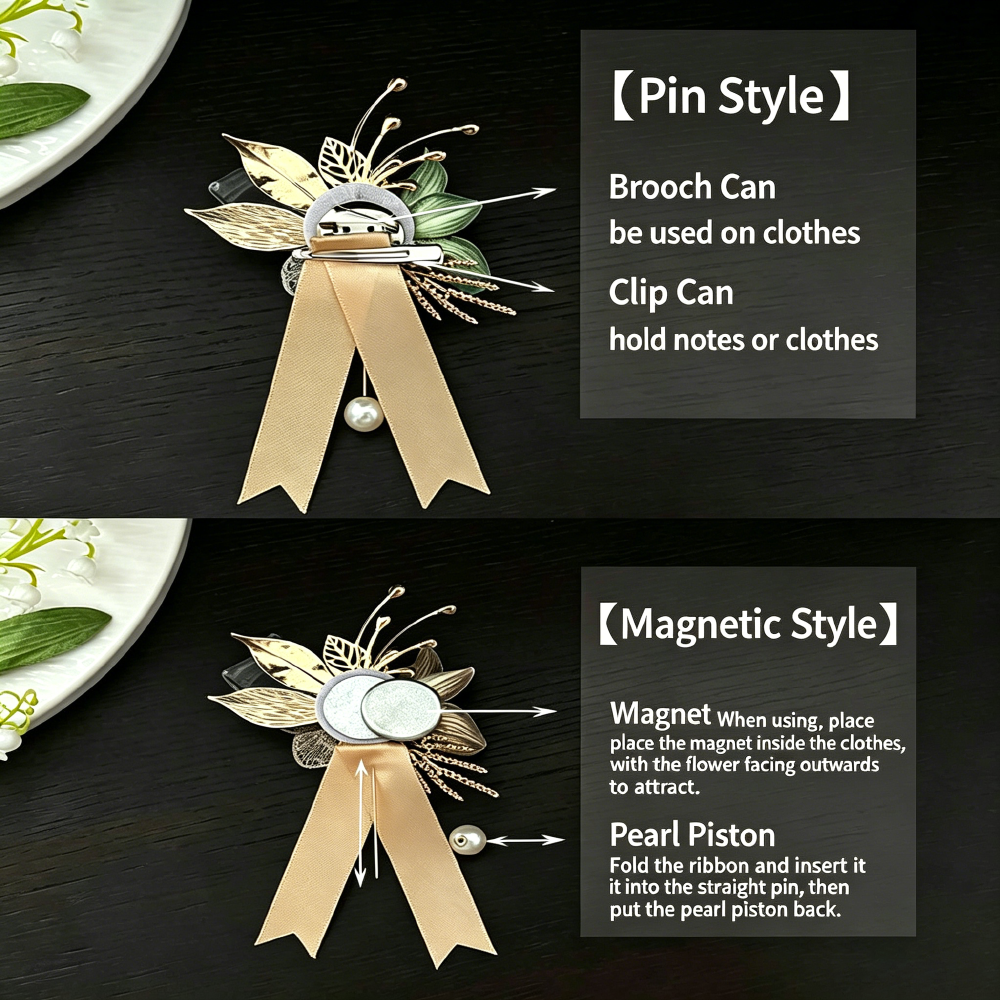 Green Orchid Magnetic Boutonnière
