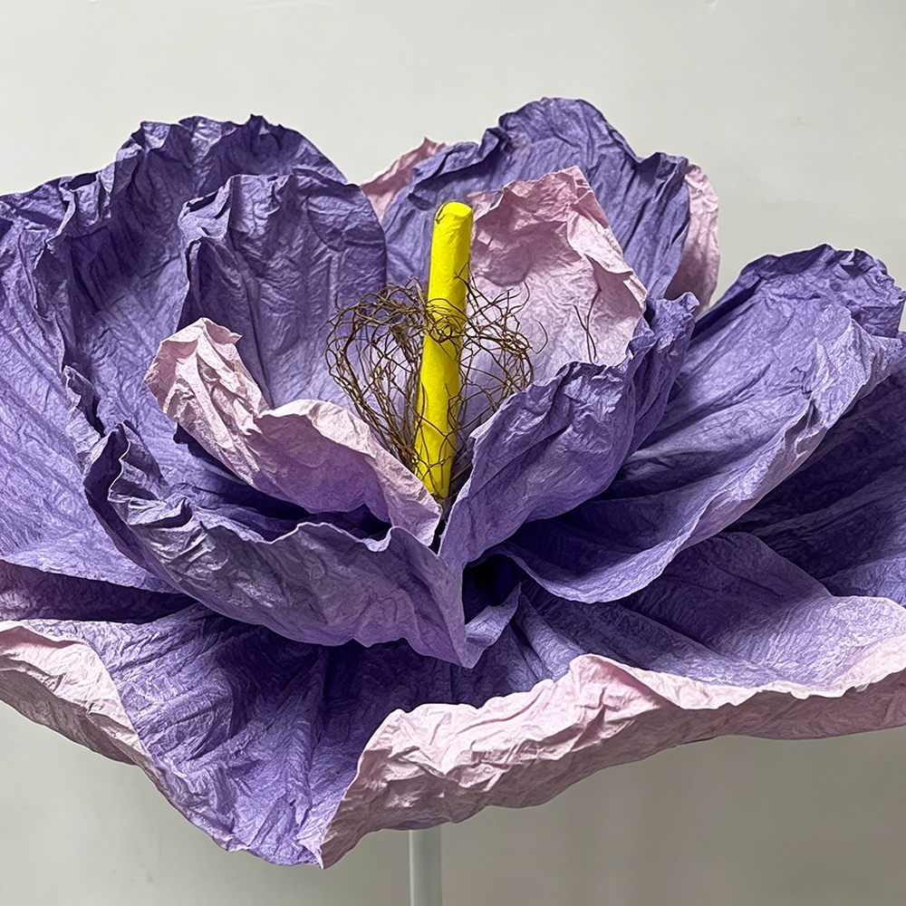 Flowerva Purple Crinkle Contour Premium Decor