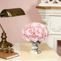 Flowerva Dome Rose Marble Vase Arrangement Premium Decor