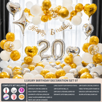 Flowerva Birthday Party Balloon Set Atmosphere Scene Decoration