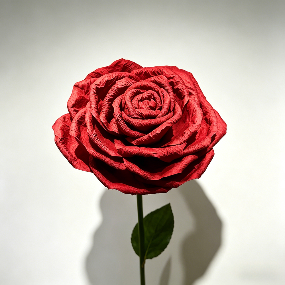 Flowerva Blazing Crimson Rose Premium Flower
