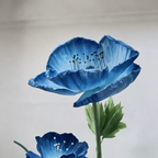 Flowerva Azure Poppy Bloom Premium Decor