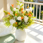 Flowerva Bright Everlasting Vase Arrangement Premium Decor