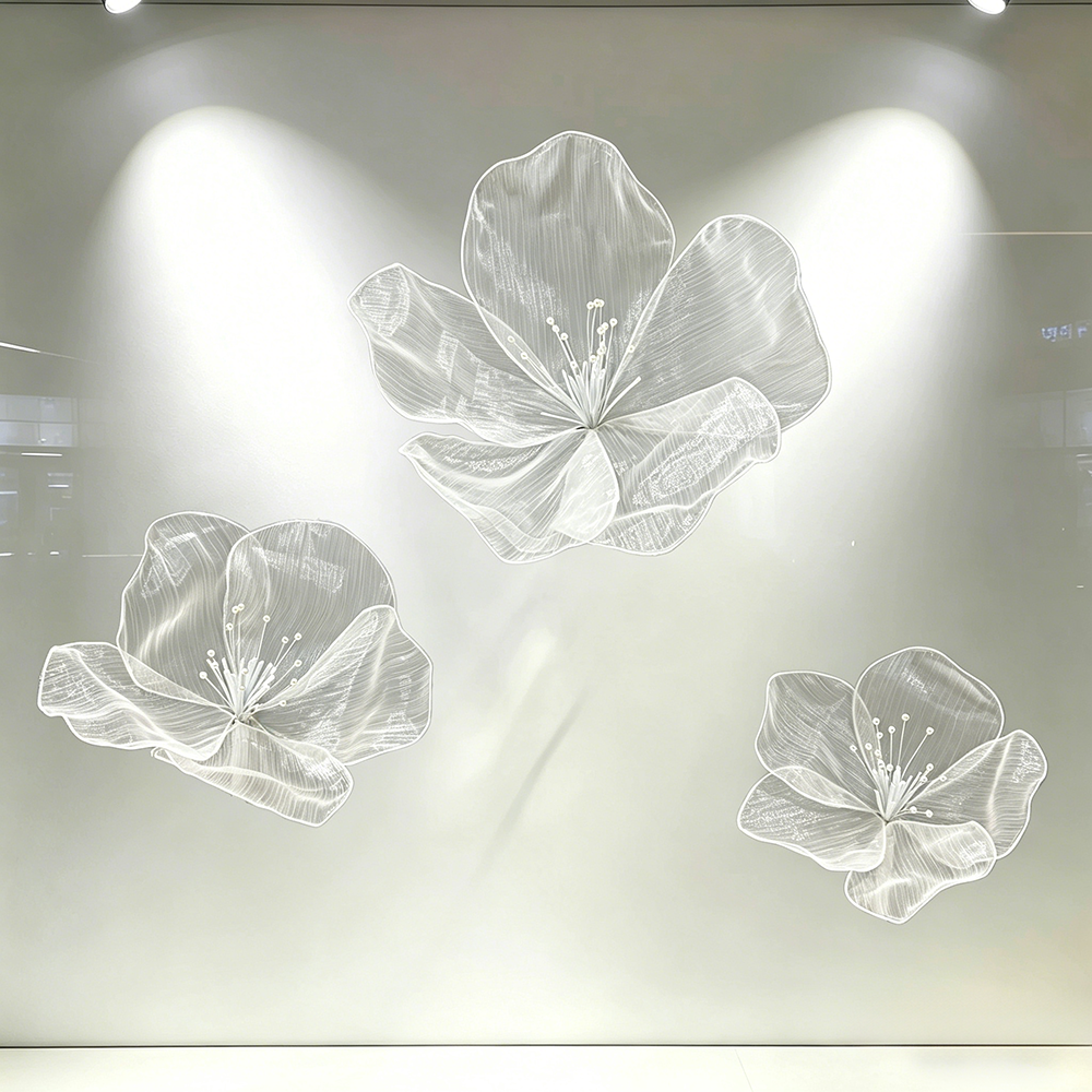 Flowerva Sheer Pearlescent Rhythm Premium Decor