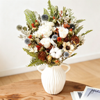 Flowerva Romantic Everlasting Vase Arrangement Premium Decor