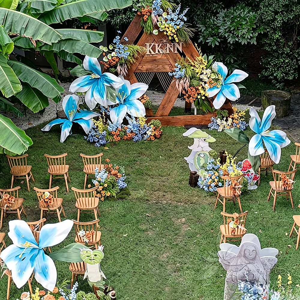 Flowerva Azure Whisper Premium Decor