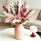 Flowerva Textured Everlasting Vase Arrangement Premium Decor