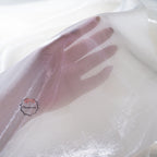 Flowerva Crystal Shining Organza Pearl-White Satin Fabric