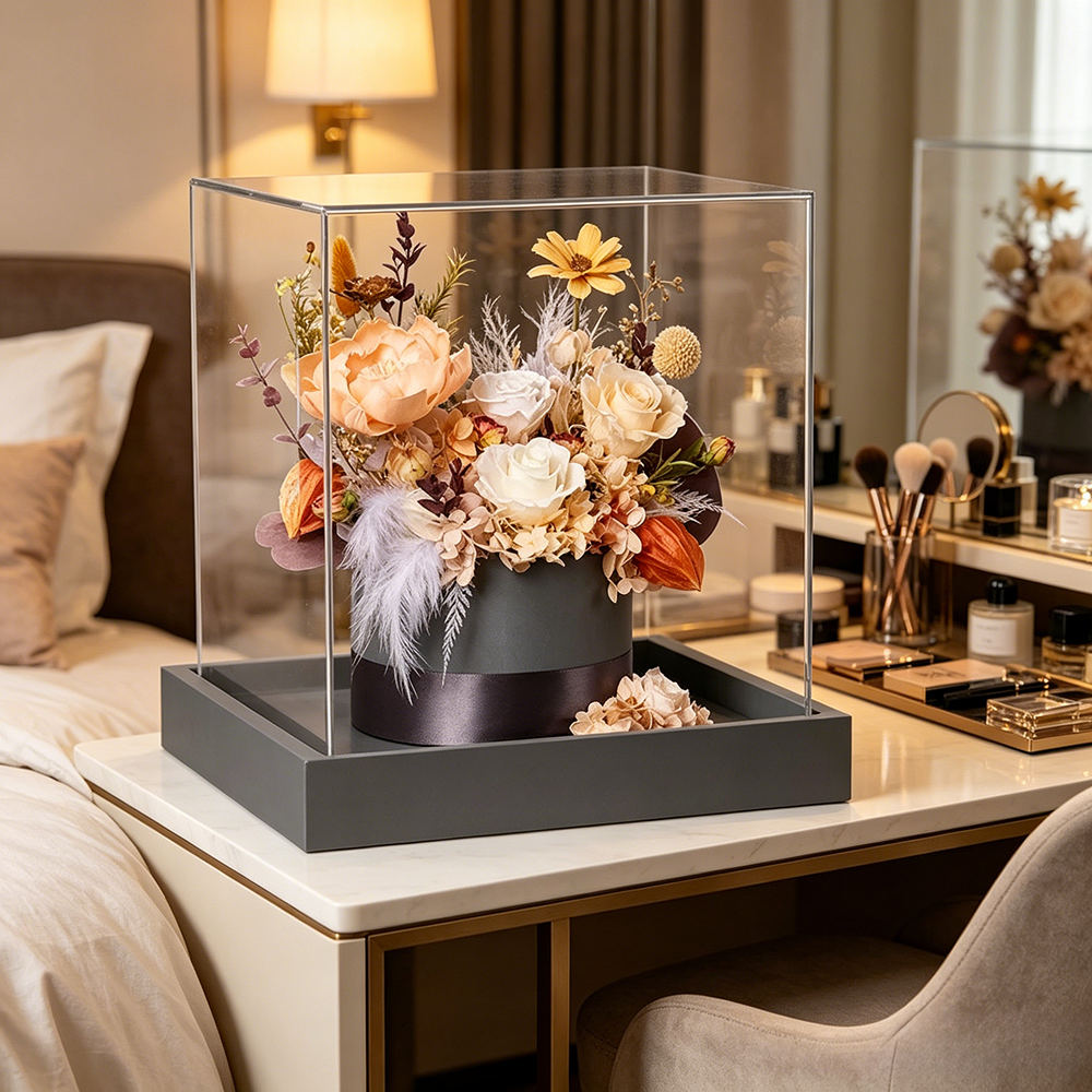 Flowerva Blush & Ivory Neutral-Tone Display Premium Decor