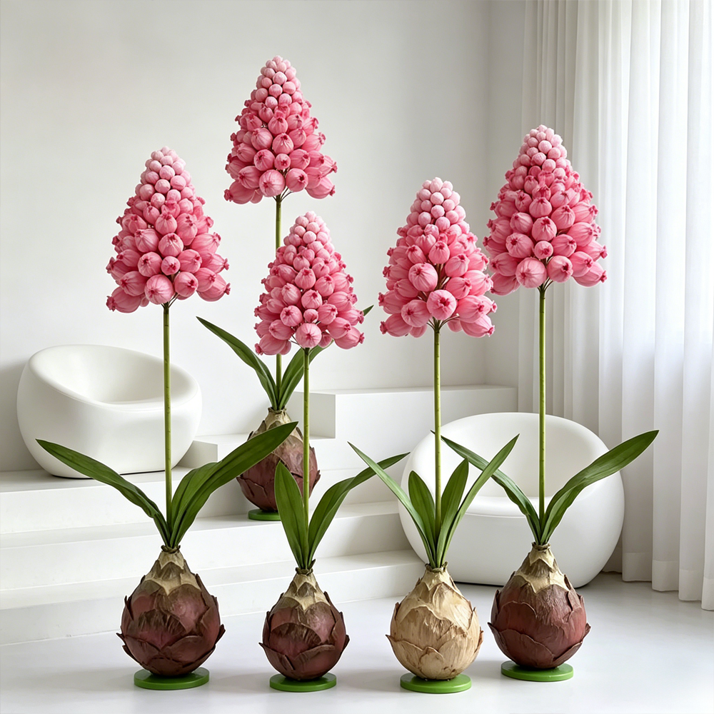 Flowerva Pink Muscari Palette Artisan Premium Decor