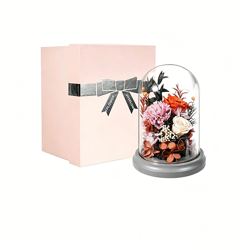 Flowerva Dome Preserved Floral Arrangement Premium Decor