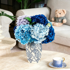 Flowerva Hydrangea Vase Arrangement Premium Decor