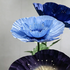 Flowerva Blue Poppy Gradient Premium Decor