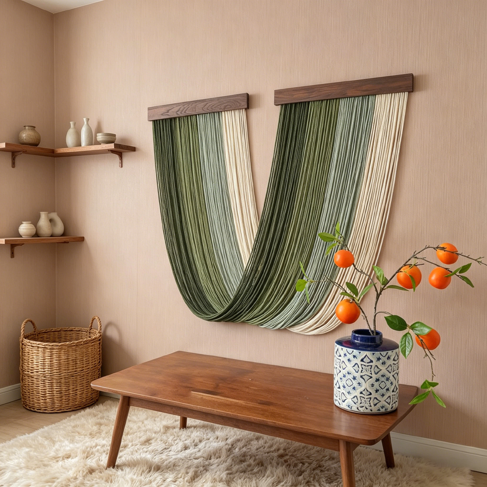 Green Artistic Boho-Chic Tapestry Decor