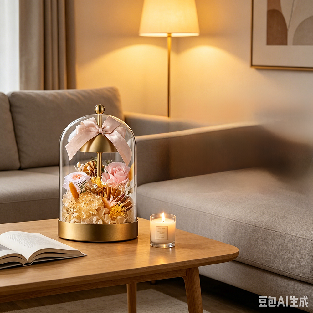 Flowerva Dome Lamp Floral Sculpture Premium Decor