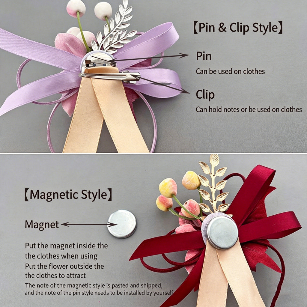 Red Velvet Butterfly Boutonnière