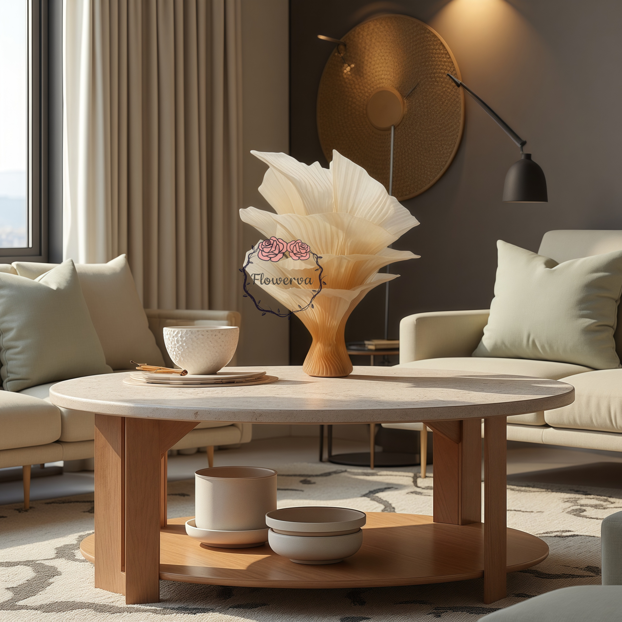 Clearance Flash Sale|Flowerva "Romantic Light" Table Flower