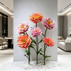 Flowerva Coral Peony Bloom Premium Decor