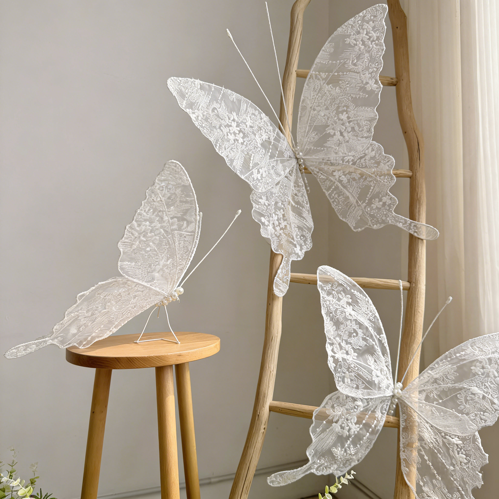 Flowerva Velvet Wing Lace Art Accent