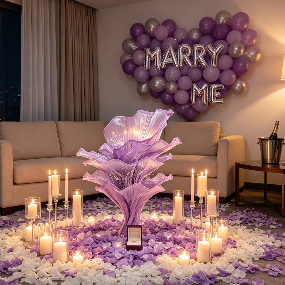 Flowerva Amethyst Wedding and Home Art Decoration