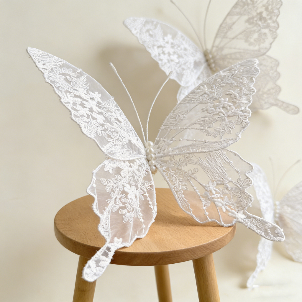 Flowerva Velvet Wing Lace Art Accent