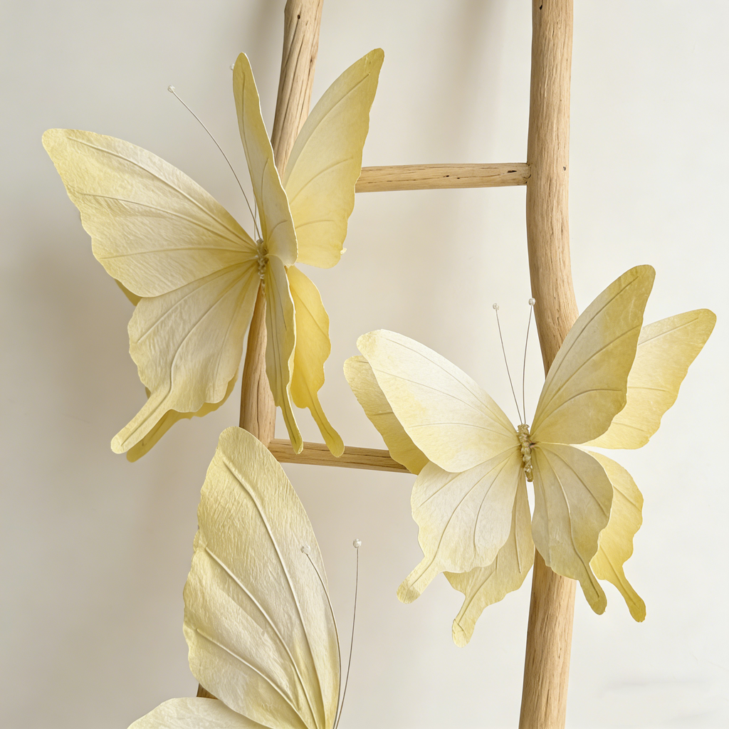 Flowerva Papillon Yellow Flutter Art Accent