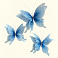 Flowerva Delicate Blue Drift Art Accent