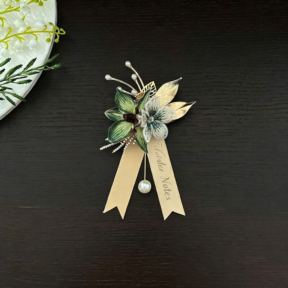 Green Orchid Magnetic Boutonnière