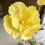 Flowerva Luxe Couture Ruffled Poppy Yellow Art Installation