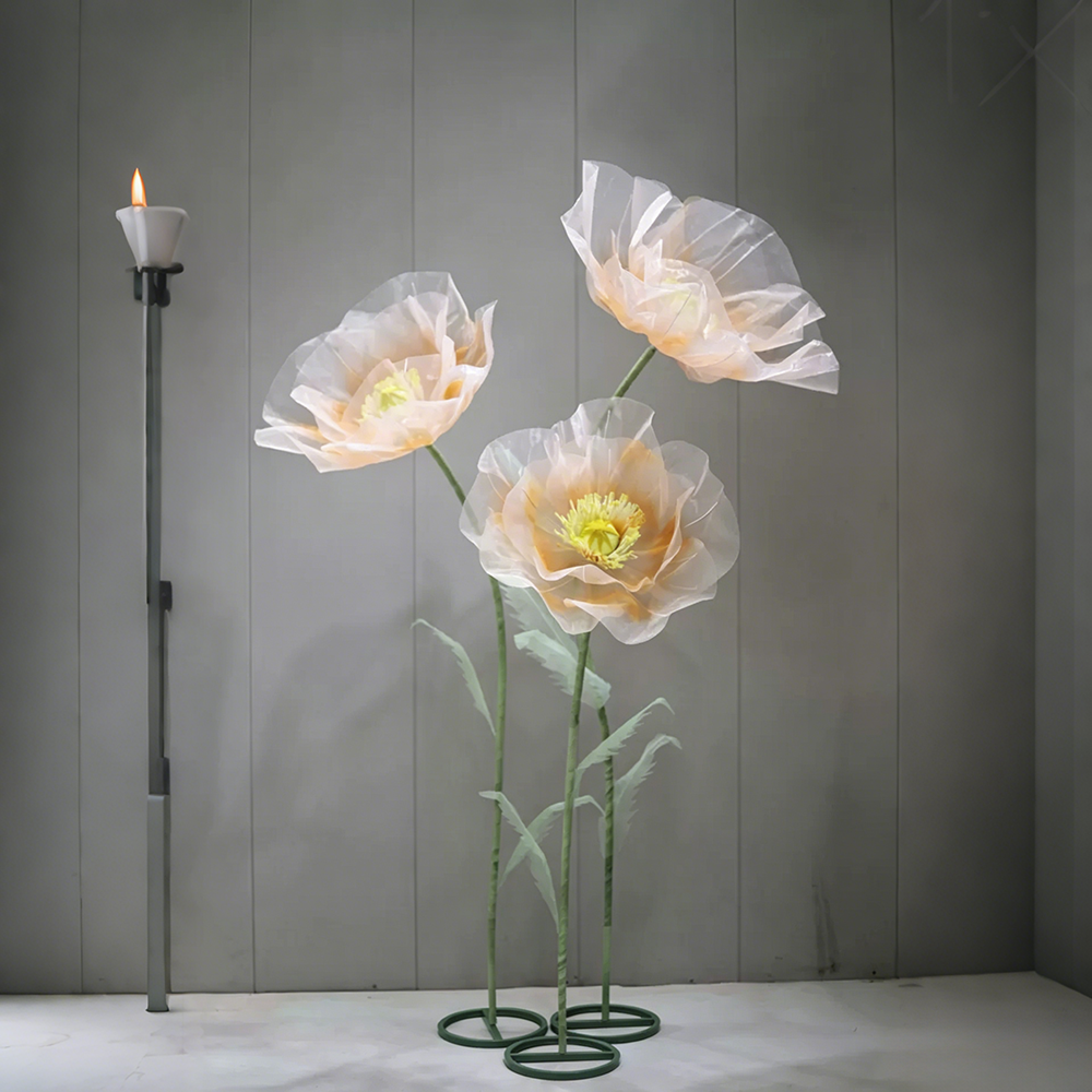 Flowerva Sheer Petal Sculpture Premium Decor