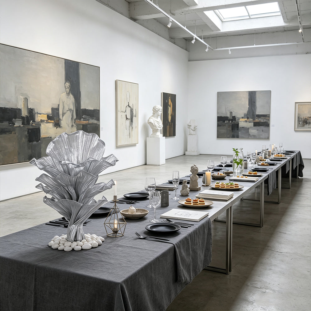 Flowerva Airy Silver Veil Eternal Table Flower